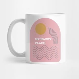 My happy place - retro summer beach vacation vibe Mug